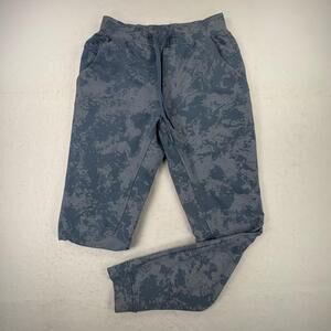 Lululemon Jogger Pants Womens XS Blue Camo Elastic Waist Knit Lounge Athletic